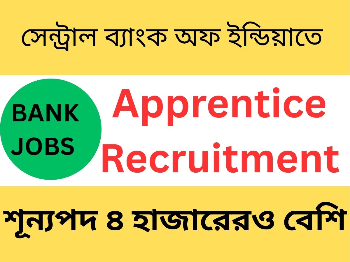 Central Bank of India Apprentice Recruitment